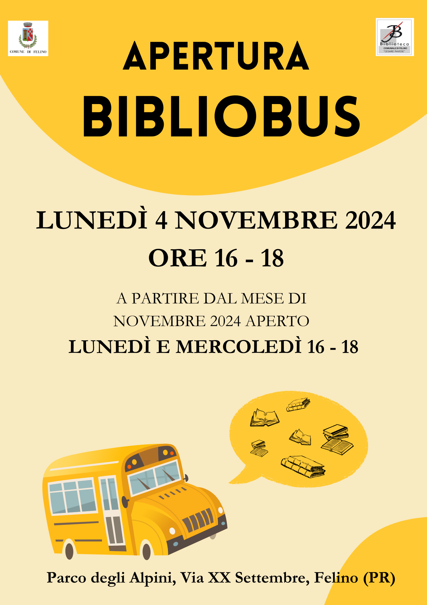 Apertura Bibliobus di Felino